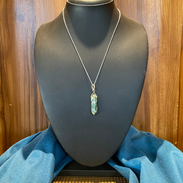 Turquoise Pointed Pendant in 925 Silver – Unisex & Genuine Energy Necklace