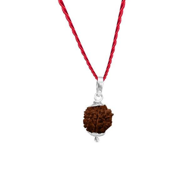 VEDVAANI 925 Sterling Silver pendent with 7 mukhi rudraksha original certified