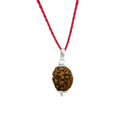 VEDVAANI 925 Sterling Silver pendent with 3 mukhi rudraksha original certified