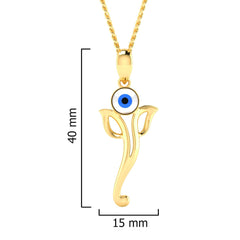 immer Evil eye ganesha pandent 925 sterling silver in gold plating