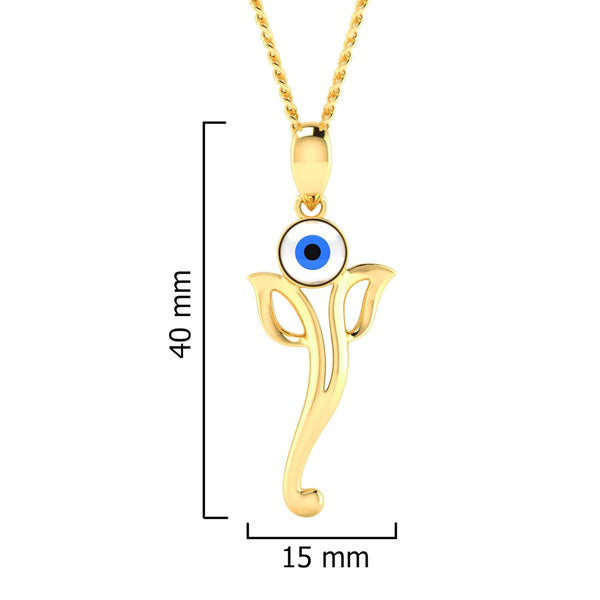 immer Evil eye ganesha pandent 925 sterling silver in gold plating