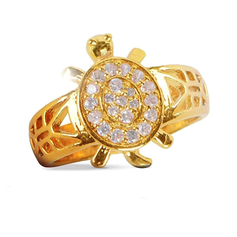 VEDVAANI Brass Ring for Men, Gold