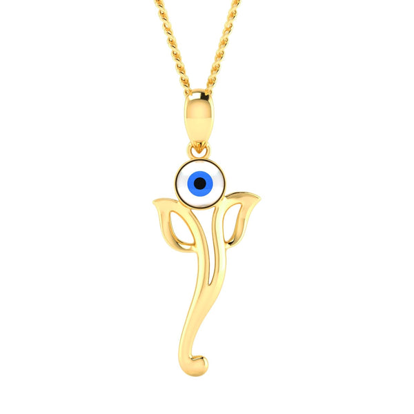 immer Evil eye ganesha pandent 925 sterling silver in gold plating