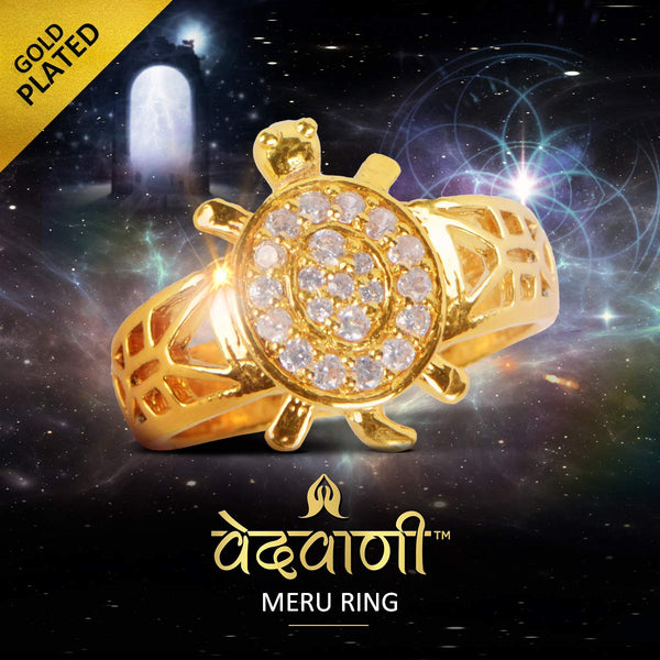 VEDVAANI Brass Ring for Men, Gold