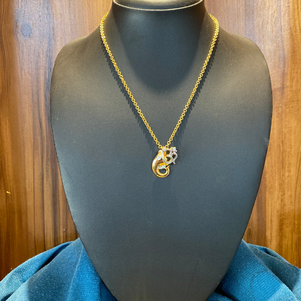 Immer Gold-Plated Sterling Silver Pendant with Intricate Detailing