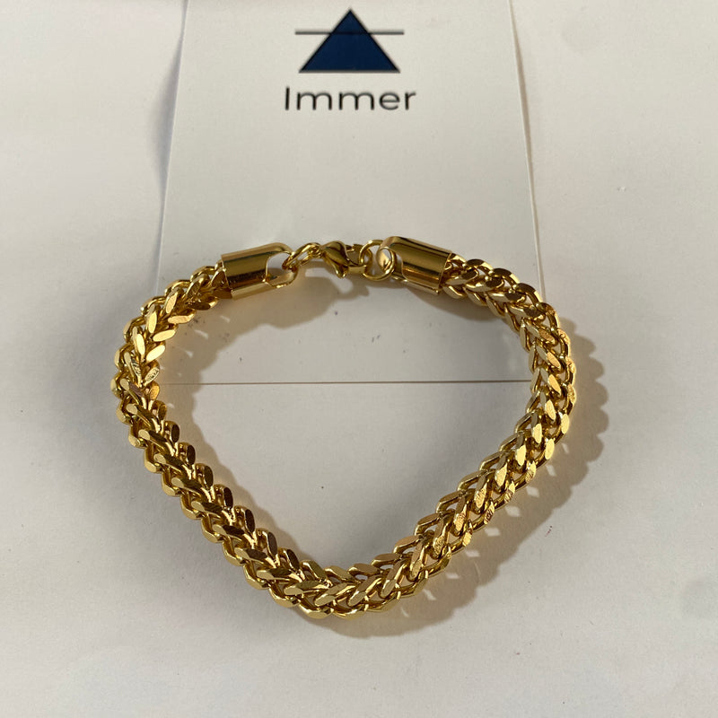 Men's Bold Cuban Chain Bracelet – 18K Gold Plated | Anti-Tarnish & Waterproof