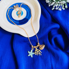 Ocean Pearl Pendant Necklace | 18K Gold Plated, Waterproof & Anti-Tarnish