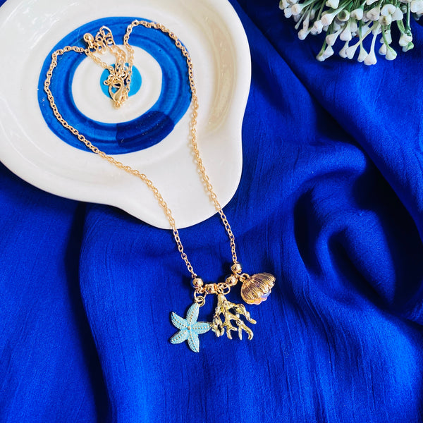 Ocean Pearl Pendant Necklace | 18K Gold Plated, Waterproof & Anti-Tarnish