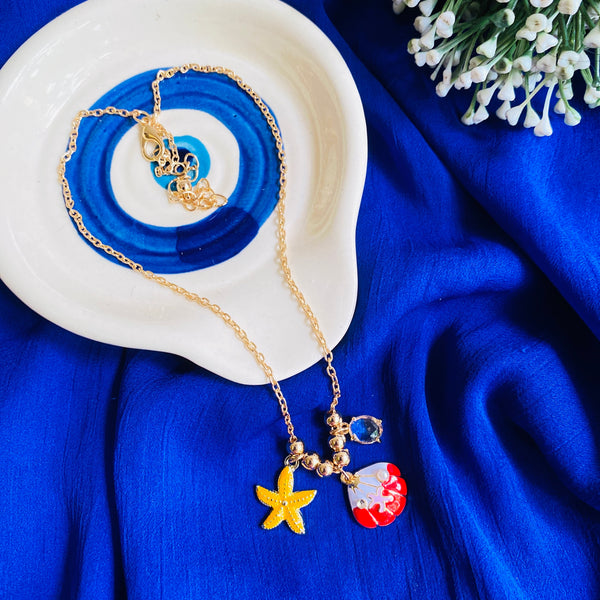 Sea Charm Pendant Necklace | 18K Gold Plated, Waterproof & Anti-Tarnish