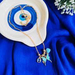 Blue Butterfly Pendant Necklace | 18K Gold Plated, Waterproof & Anti-Tarnish