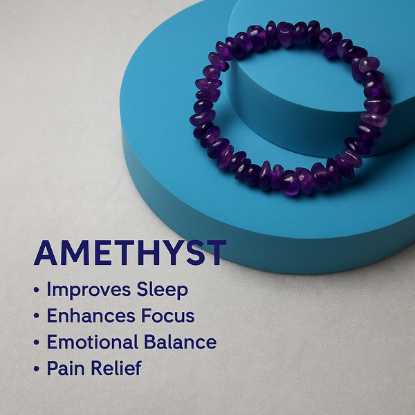 Gemstone Chips Bracelet for Women & Girls | Healing Crystal Jewellery | Genuine Stretchable Stone Bracelets