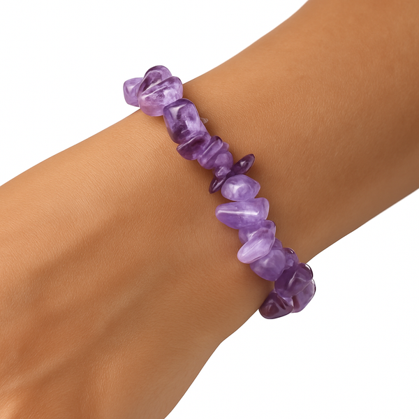 Gemstone Chips Bracelet for Women & Girls | Healing Crystal Jewellery | Genuine Stretchable Stone Bracelets