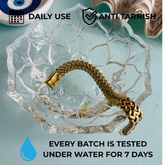 CUBAN Bracelet  for men - 2 Line  |Stainless Steel, Anti-Tarnish Jewellery in 18K Gold Plating