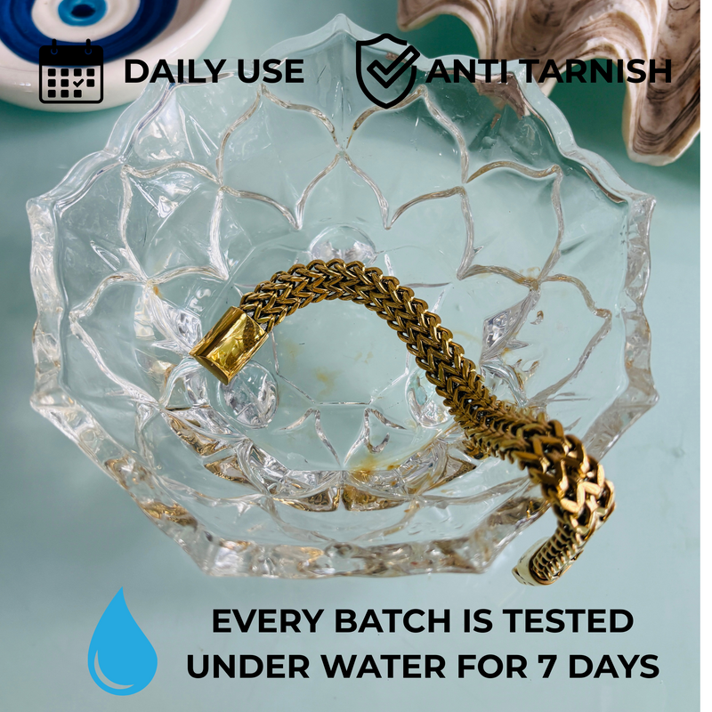 CUBAN Bracelet  for men - 2 Line  |Stainless Steel, Anti-Tarnish Jewellery in 18K Gold Plating