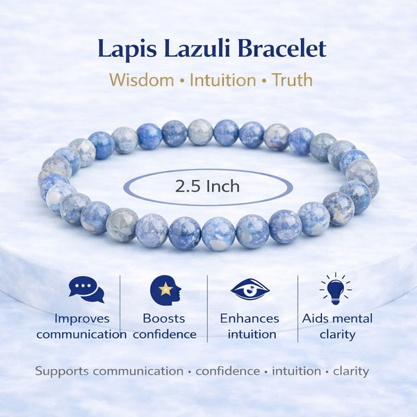 Lapis Lazuli Bracelet for Men & Women | Natural Stone Bracelet with Authenticity certificate