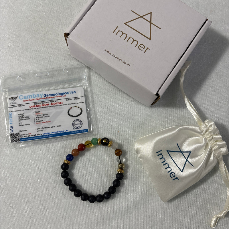 Navgrah Bracelet for Men & Women | 9 Planet Gemstone Bracelet