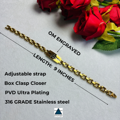 OM Bracelet for Men | 316 Grade Stainless Steel | Anti-Tarnish Spiritual Bracelet by Immer