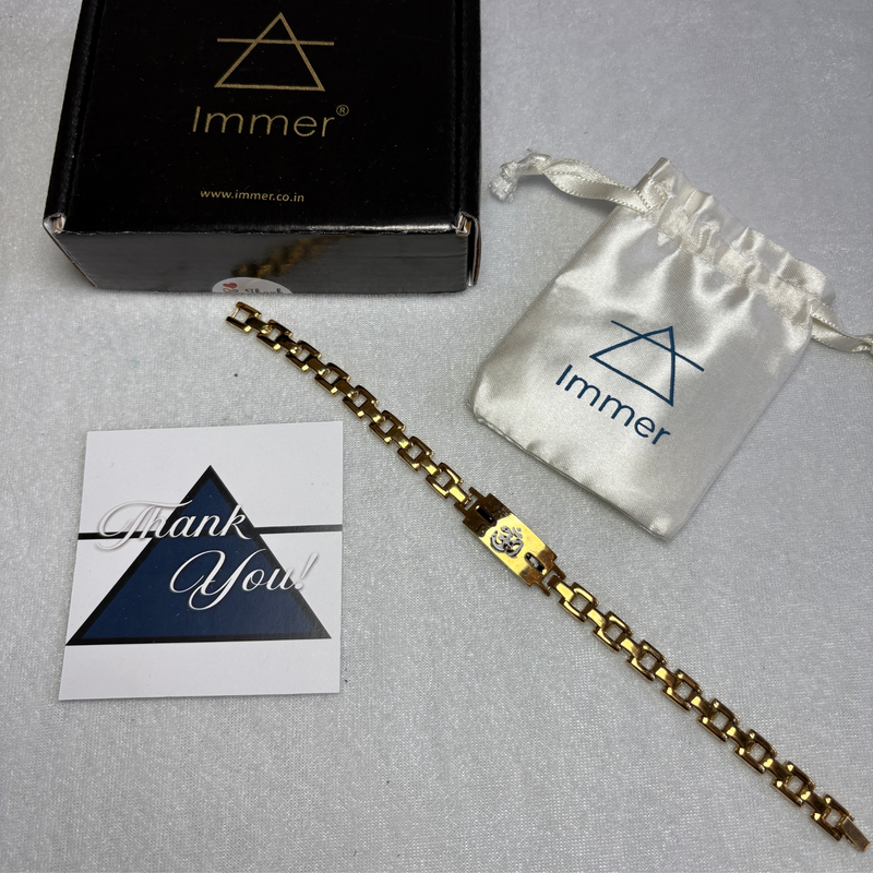 OM Bracelet for Men | 316 Grade Stainless Steel | Anti-Tarnish Spiritual Bracelet by Immer