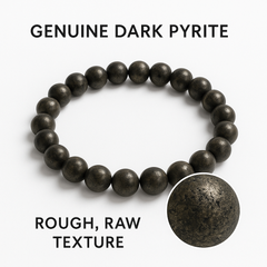 Pyrite Bracelet for Men & Women – Genuine Stone Bracelet for Wealth, Protection & Success