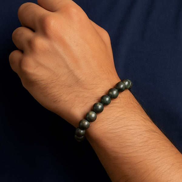 Pyrite Bracelet for Men & Women – Genuine Stone Bracelet for Wealth, Protection & Success