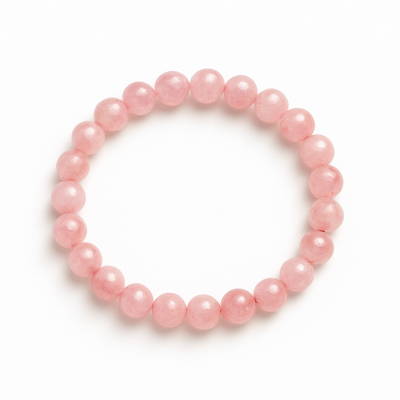 Rose Quartz Bracelet for Love, Healing & Self-Care | Genuine Crystal Bracelet for Women & Men | Authentic Natural Stone with Certificate