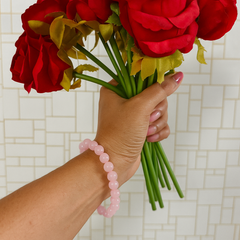 Rose Quartz Bracelet for Love, Healing & Self-Care | Genuine Crystal Bracelet for Women & Men | Authentic Natural Stone with Certificate