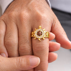 Rudraksha Meru Ring for Men & Women in Brass | Free Size