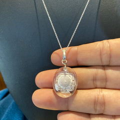 Shree Yantra Crystal Pendant in 925 Sterling Silver – Genuine & Handcrafted