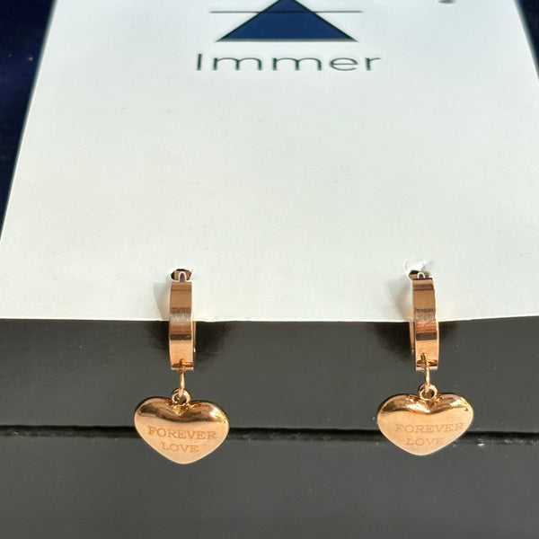 Forever Love Heart Hoop Earrings – A Promise in Every Drop