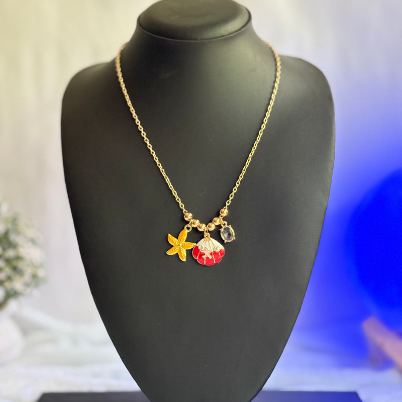 Sea Charm Pendant Necklace | 18K Gold Plated, Waterproof & Anti-Tarnish