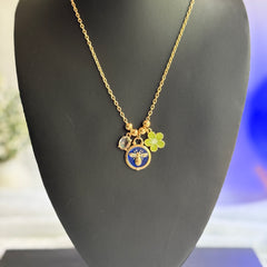 Bee Blossom Pendant Necklace | 18K Gold Plated, Waterproof & Anti-Tarnish