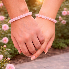 Rose Quartz Bracelet for men and women |Crystal Bracelet for love, Relationship & Family bonding with Authenticity certificate