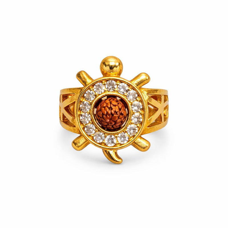 Rudraksha Meru Ring for Men & Women in Brass | Free Size