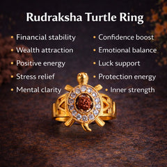 Rudraksha Meru Ring for Men & Women in Brass | Free Size