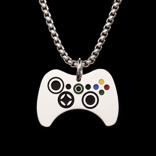 Play Station Pendant with Chain for Men | High Quality Enamel Printing in 201 Stainless Steel