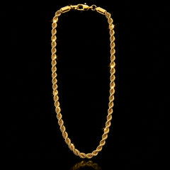 Twisted Rope Chain For Men (21.5 Inch) | Stainless steel anti tarnish