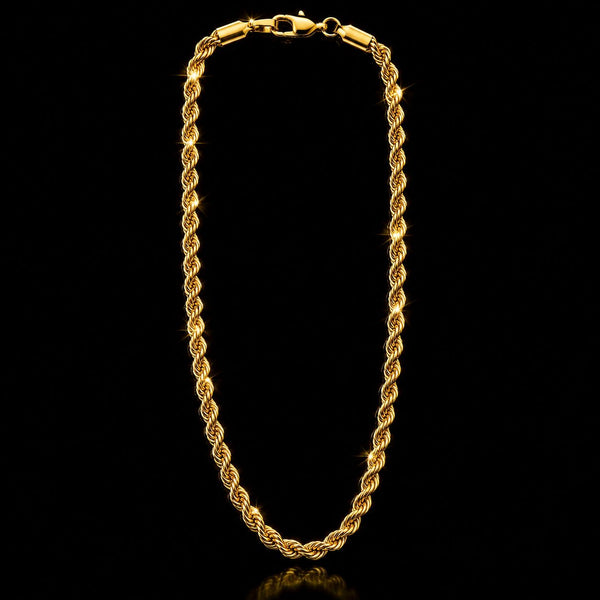 Twisted Rope Chain For Men (21.5 Inch) | Stainless steel anti tarnish