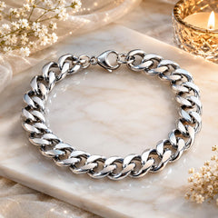Titanium Steel Linked chain bracelet for men | Anti tarnish & Non fading Jewellery