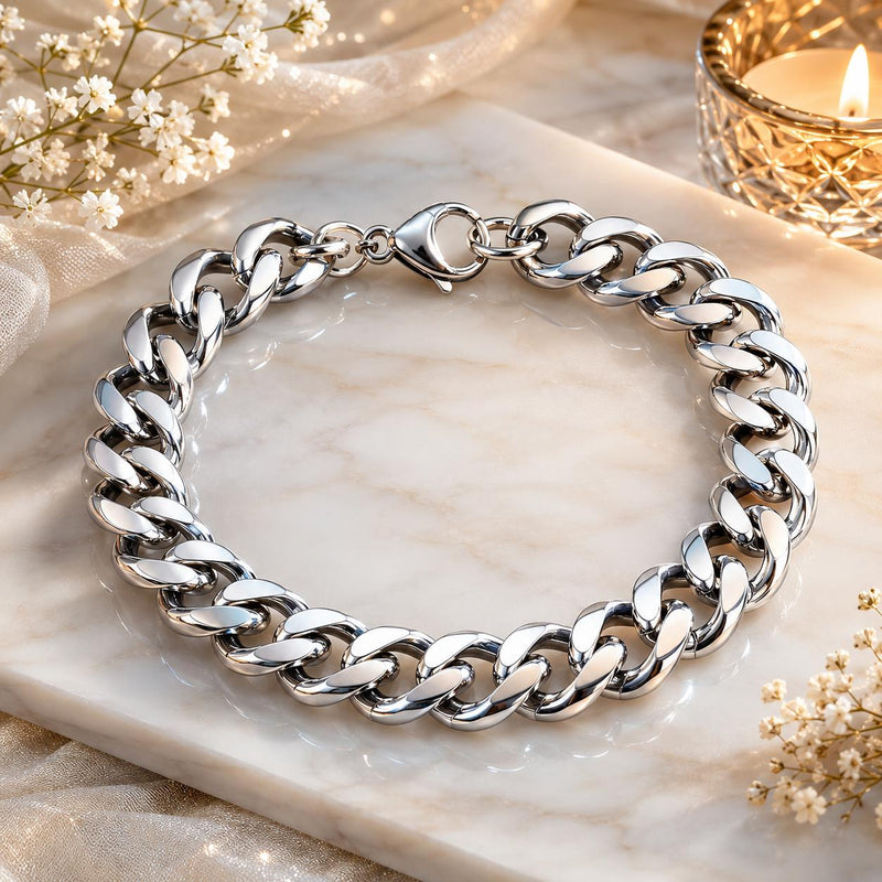 Titanium Steel Linked chain bracelet for men | Anti tarnish & Non fading Jewellery