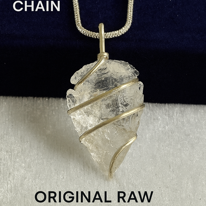 Moonlight Arrow Opalite Arrowhead Pendant | Silver Wire Wrapped Crystal Necklace for Men & Women