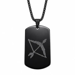 Ram arrow Pendant with Chain for men | Ram Naam Jap 108 Spiritual Black Stainless Steel Locket