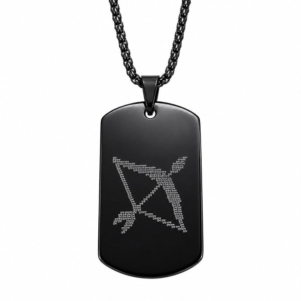 Ram arrow Pendant with Chain for men | Ram Naam Jap 108 Spiritual Black Stainless Steel Locket