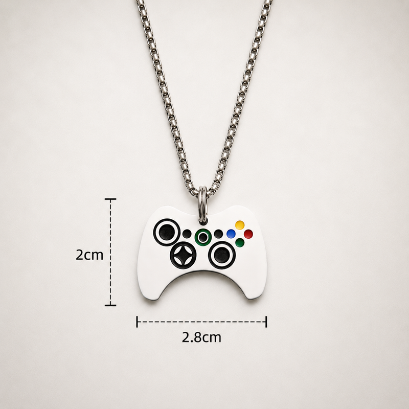 Play Station Pendant with Chain for Men | High Quality Enamel Printing in 201 Stainless Steel
