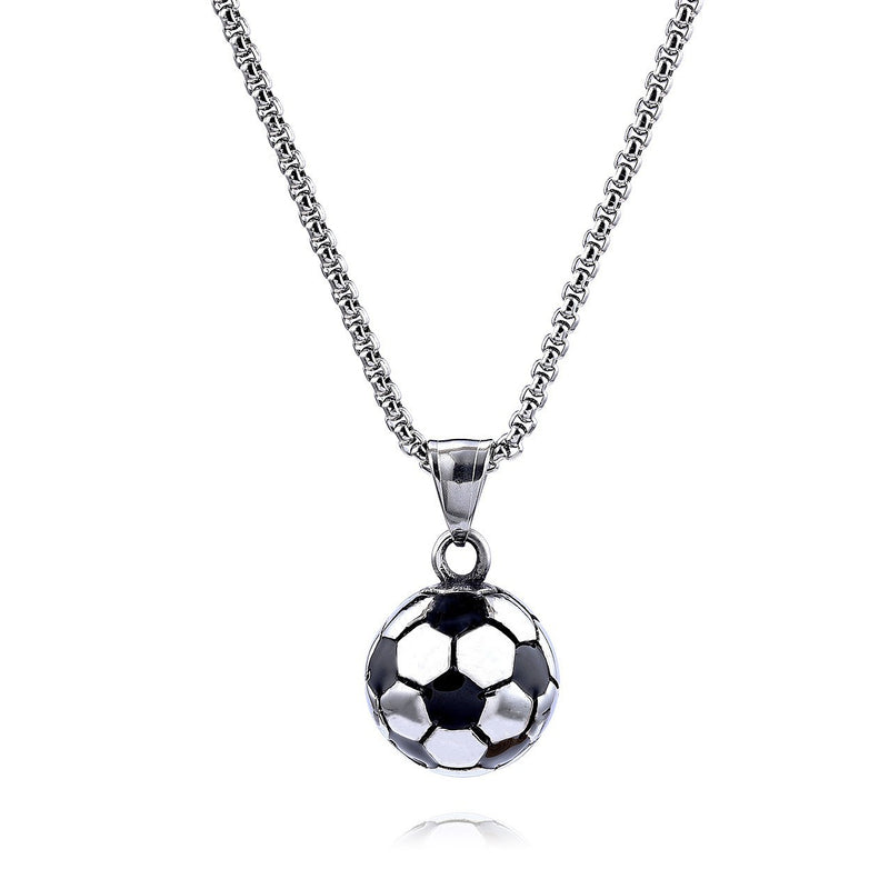 Football Pendant for Men | 304 Stainless Steel Chain Necklace | Football Inspired Jewellery for men