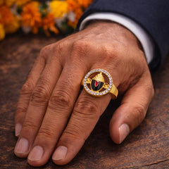 Balaji Ring Adjustable for Men & Women | Brass with 18K Gold Plating