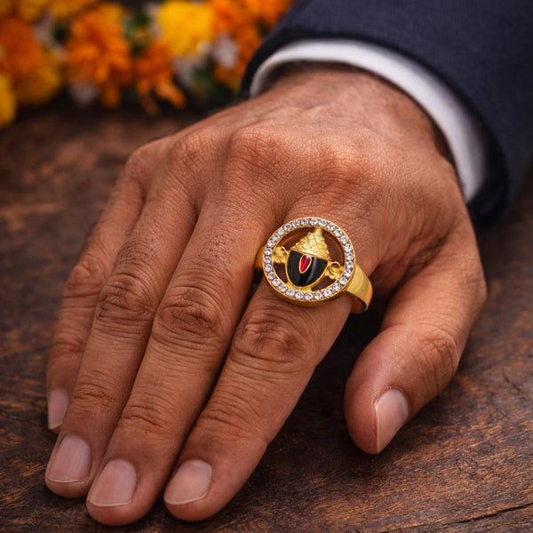 Balaji Ring Adjustable for Men & Women | Brass with 18K Gold Plating
