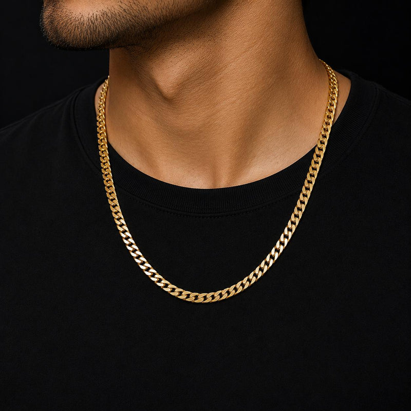 Cuban Link Chain for Men (21.5 Inch) | Anti Tarnish Men's Chain in 4mm