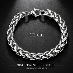 Dragon Bone Bracelet for Men | 304 Grade Surgical Stainless Steel | Anti Tarnish, Daily Wear, Hypoallergenic with 6 Months Warranty - 21 cm