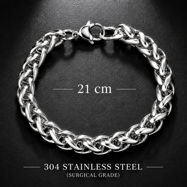 Dragon Bone Bracelet for Men | 304 Grade Surgical Stainless Steel | Anti Tarnish, Daily Wear, Hypoallergenic with 6 Months Warranty - 21 cm
