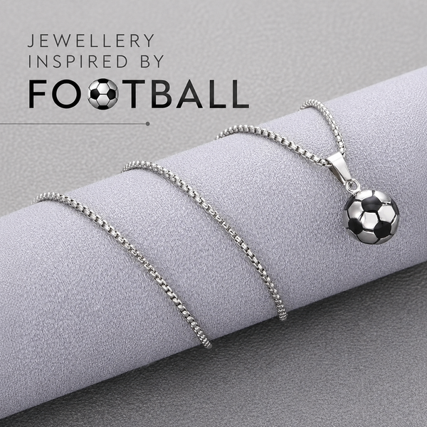 Football Pendant for Men | 304 Stainless Steel Chain Necklace | Football Inspired Jewellery for men